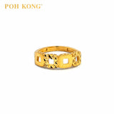 POH KONG 916/22K Yellow Gold Exquisite Square Ring