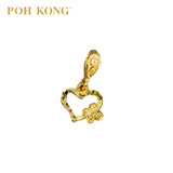 POH KONG 916/22K Gold Butterfly Love Pendant